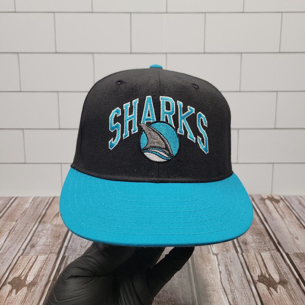 ANNCO San Jose Sharks Vintage Plain Logo Adjustable Snapback Hat NHL